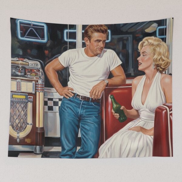 Item preview, Midnight at the Diner: Iconic Hollywood Duo Art designed and sold by Art's Diner.