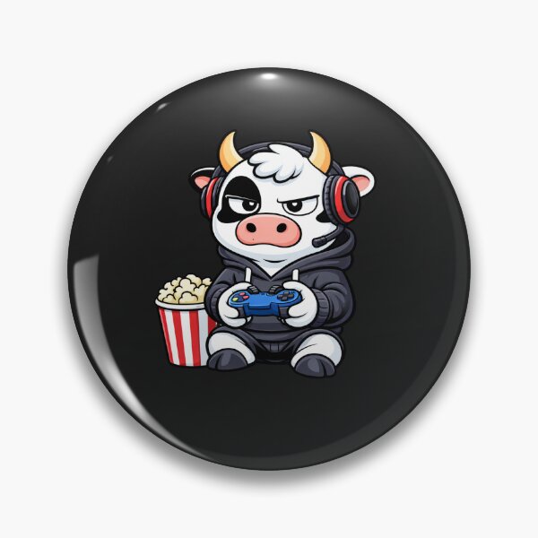 Item preview, Weekend Gamer Cow – Cute Mascot Cartoon | Adult Gaming Humor Design designed and sold by ColorSplash123.