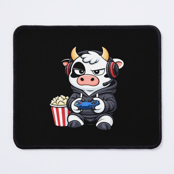 Item preview, Weekend Gamer Cow – Cute Mascot Cartoon | Adult Gaming Humor Design designed and sold by ColorSplash123.