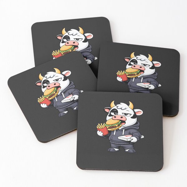 Item preview, Midnight Foodie Cow – Streetwear Mascot Cartoon | Adult Humor Design designed and sold by ColorSplash123.