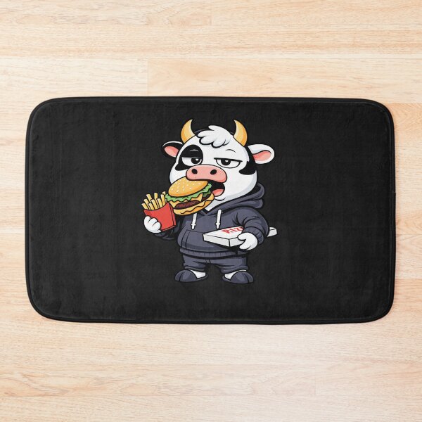 Item preview, Midnight Foodie Cow – Streetwear Mascot Cartoon | Adult Humor Design designed and sold by ColorSplash123.