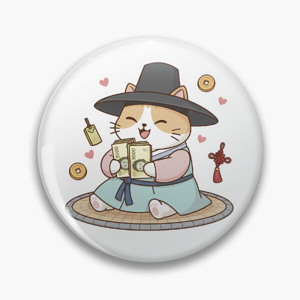 Item preview, Rich Lucky Cat: Cute Chubby Kitty with New Year Money - Noopnyang Studio designed and sold by NoopnyangStudio.