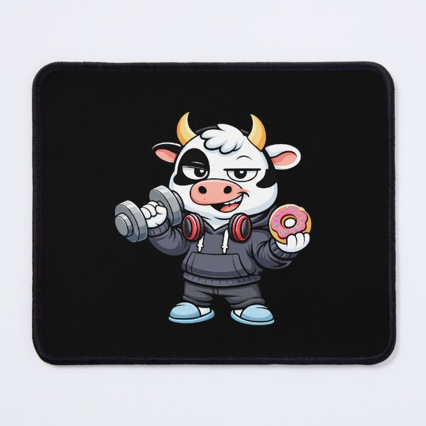 Item preview, Cheat Day Gym Cow – Funny Fitness Mascot | Rebel Workout Design designed and sold by ColorSplash123.