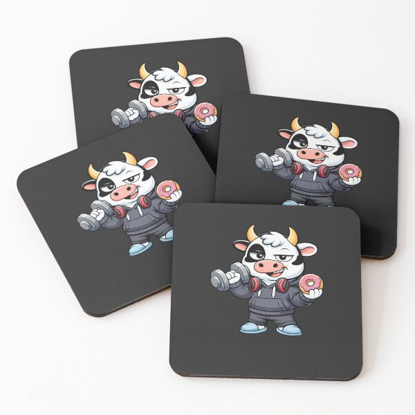 Item preview, Cheat Day Gym Cow – Funny Fitness Mascot | Rebel Workout Design designed and sold by ColorSplash123.