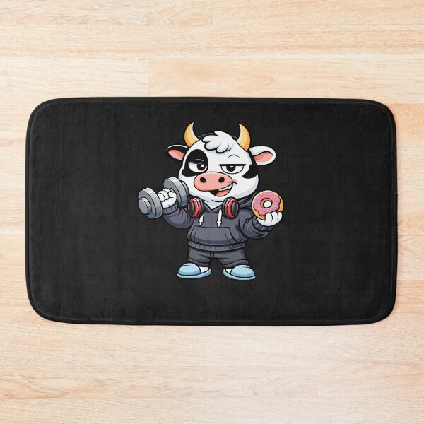 Item preview, Cheat Day Gym Cow – Funny Fitness Mascot | Rebel Workout Design designed and sold by ColorSplash123.