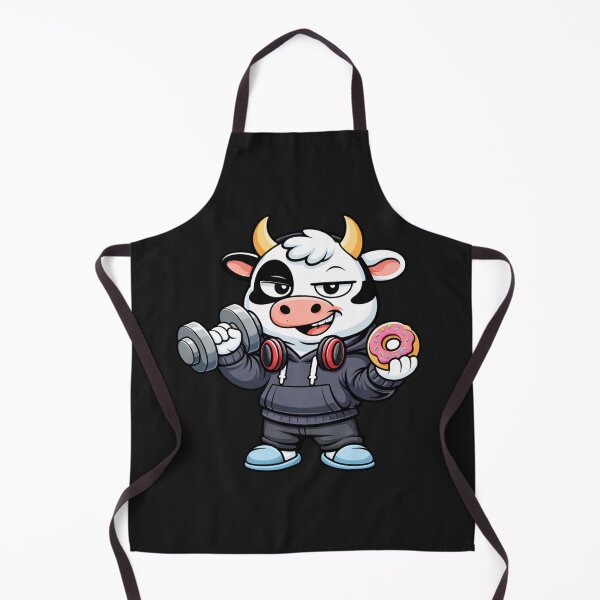 Item preview, Cheat Day Gym Cow – Funny Fitness Mascot | Rebel Workout Design designed and sold by ColorSplash123.