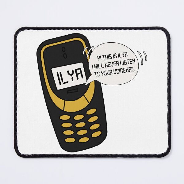 Item preview, Ilya's phone voicemail with speech bubble designed and sold by notcooljimmysteve.