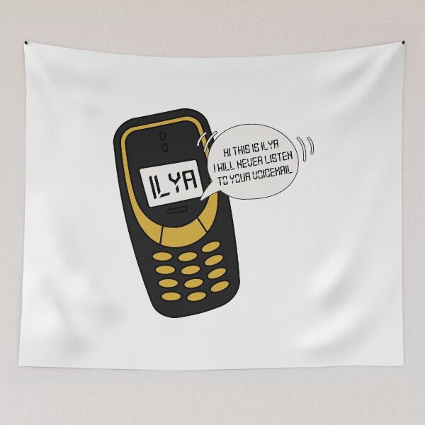 Item preview, Ilya's phone voicemail with speech bubble designed and sold by notcooljimmysteve.