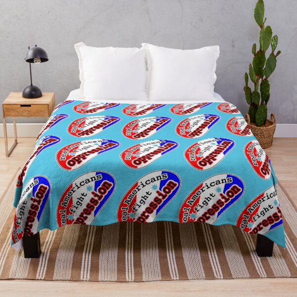Item preview, Real Americans fight oppression, red white and blue background designed and sold by mntimg.