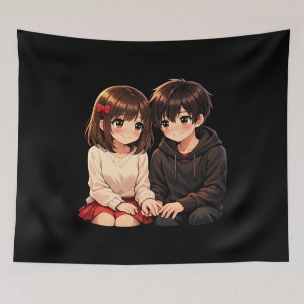 Item preview, Soft Blush Anime Love Illustration designed and sold by CutePearlStudio.