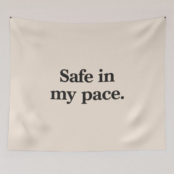 Item preview, Safe In My Pace – Minimal Calm Typography Design designed and sold by Irene Catchmind.