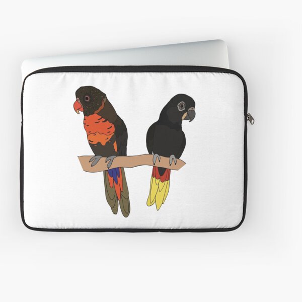 Dusky Lory and Black Lory Laptop Sleeve