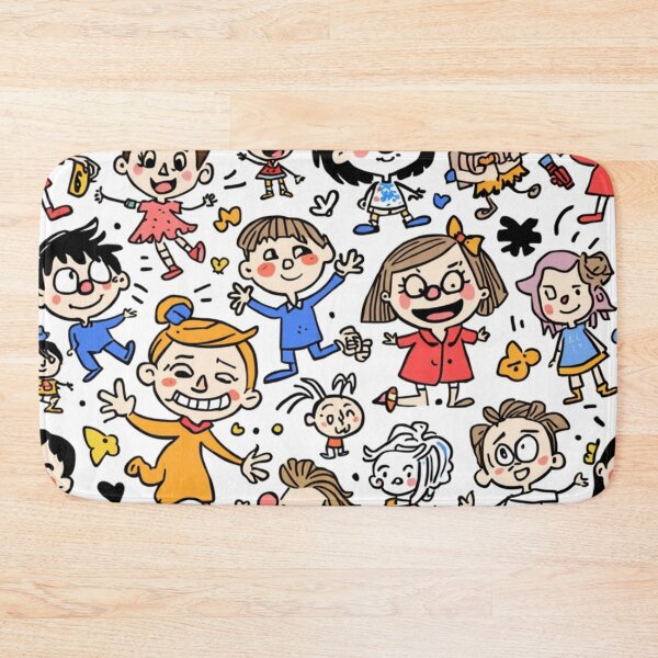 Item preview, Playful Cartoon Character Doodle Pattern designed and sold by optimusprime39.