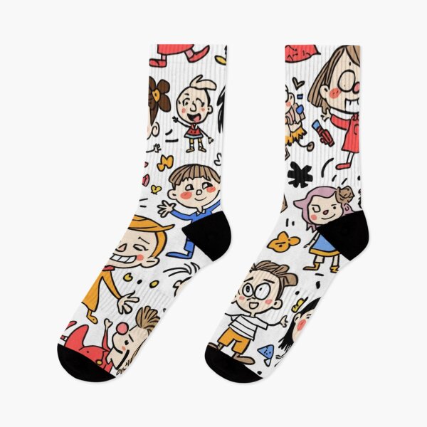 Item preview, Playful Cartoon Character Doodle Pattern designed and sold by optimusprime39.