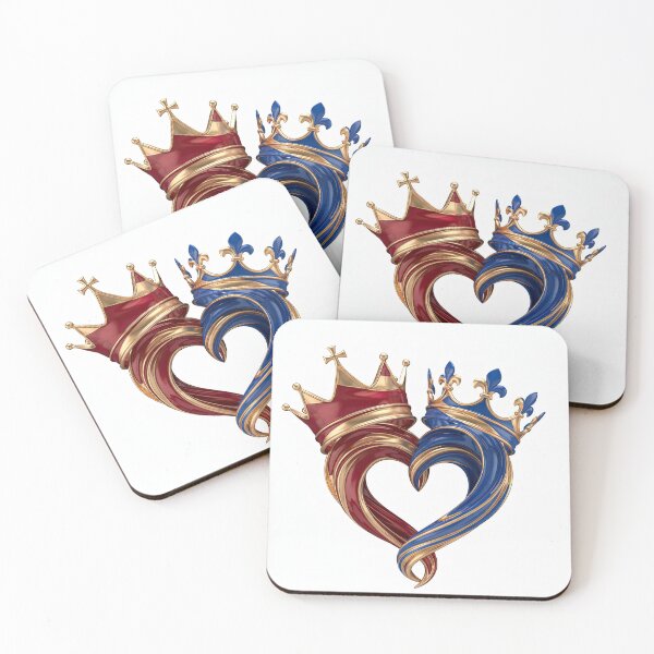 Item preview, His and Hers - My King and My Queen Heart Artwork designed and sold by BrickByDream.