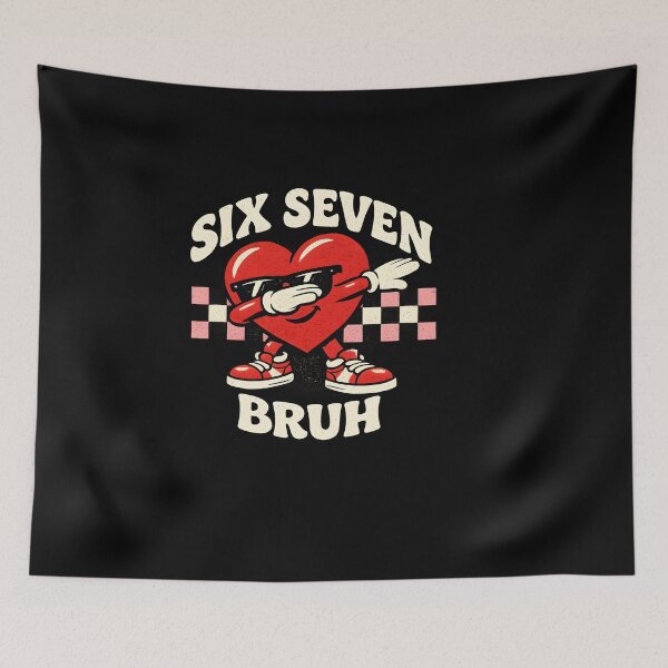 Item preview, Retro Heart Dabbing Six Seven Bruh Design designed and sold by HUTEND.