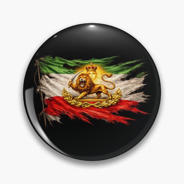 Item preview, Iran Flag with Lion and Sun Emblem, Vintage Persian Heritage designed and sold by bentonruiz.