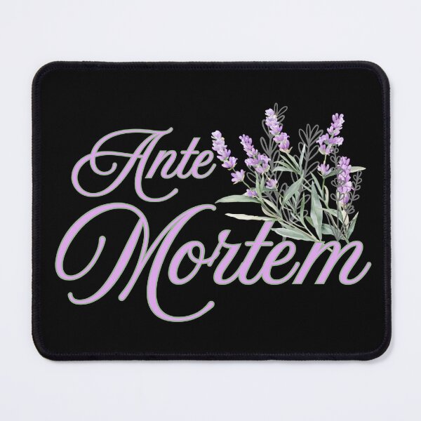 Item preview, Ante Mortem Dark Academia Floral Script Design designed and sold by KrisBee Presents Dot Fun.