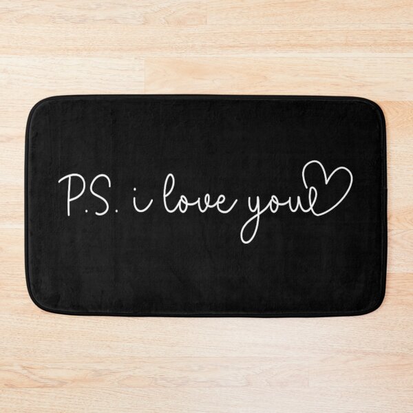 Item preview, PS I Love You Elegant White Cursive Script Heart Wedding Valentine Gift designed and sold by LizzyKeiko.