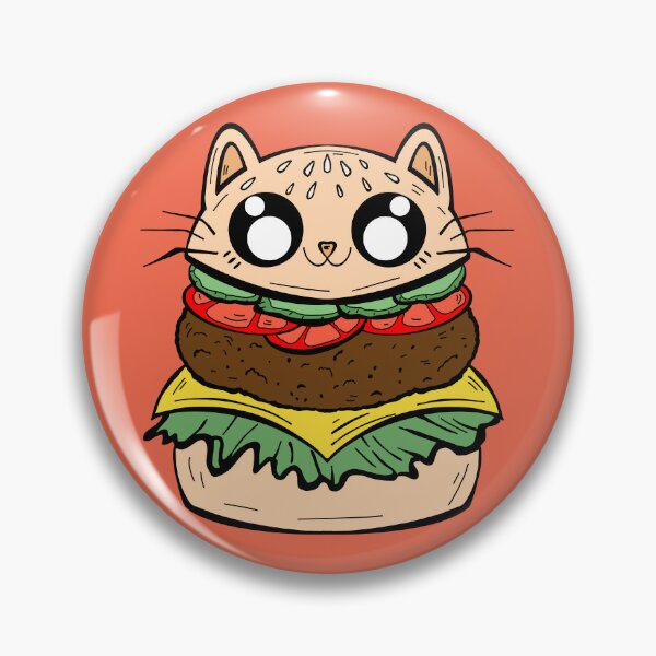 Item preview, Cat burger With light red background  designed and sold by missmann.