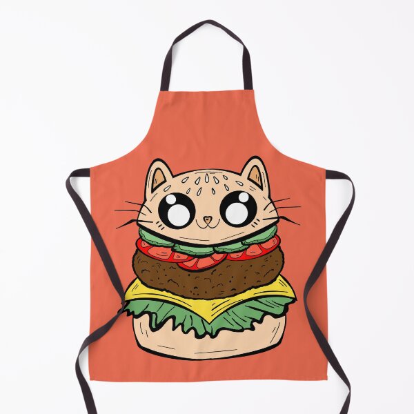 Item preview, Cat burger With light red background  designed and sold by missmann.
