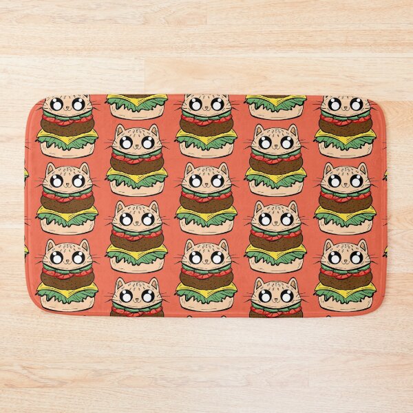Item preview, Cat burger With light red background  designed and sold by missmann.