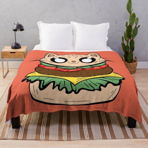Item preview, Cat burger With light red background  designed and sold by missmann.