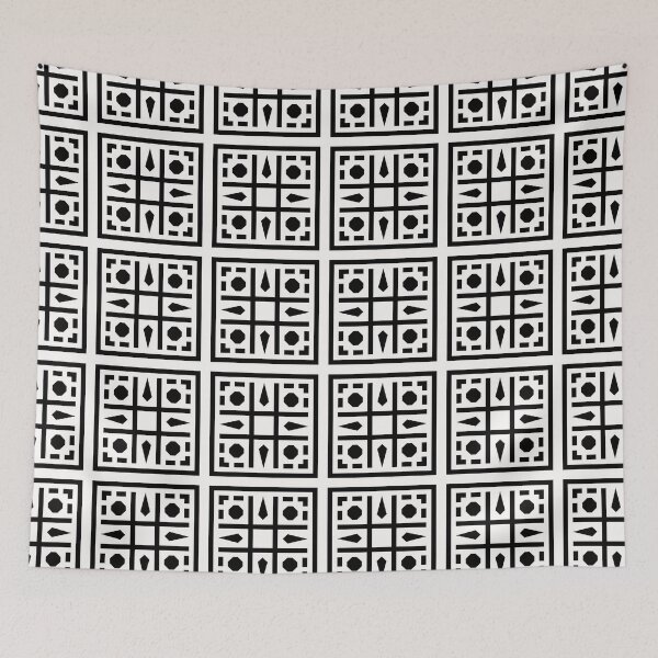 Item preview, Geometric Monochrome Pattern ADG P25.P01.056 designed and sold by Space & Care - Art Deco GeoMetrica.