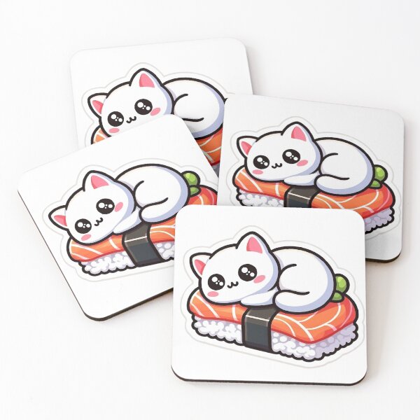 Item preview, Cute Kawaii Sushi Cat Kitten designed and sold by PixelAIStudio.