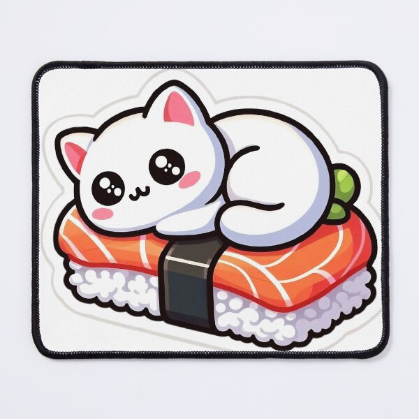 Item preview, Lindo gatito sushi kawaii designed and sold by PixelAIStudio.
