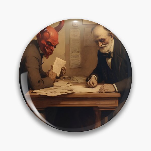 Item preview, Devil and Me – Myth & Psychology Inner Conflict Art designed and sold by ArtsyGlaze.