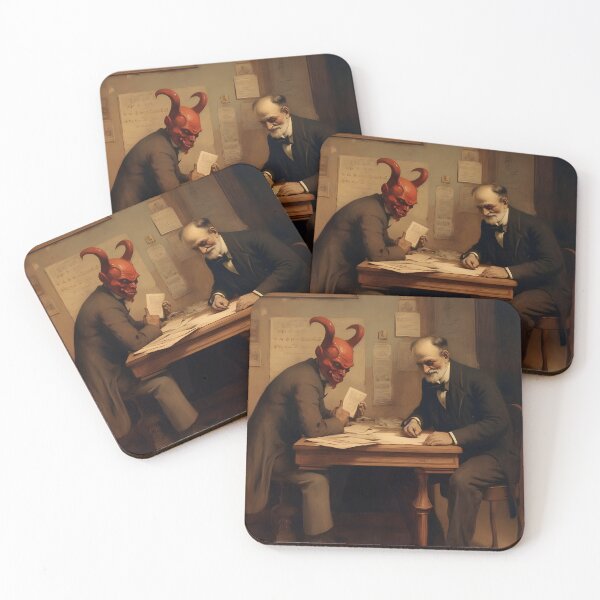Item preview, Devil and Me – Myth & Psychology Inner Conflict Art designed and sold by ArtsyGlaze.