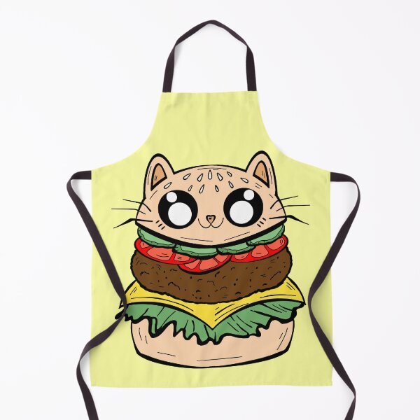 Item preview, Cat burger Light yellow background designed and sold by missmann.