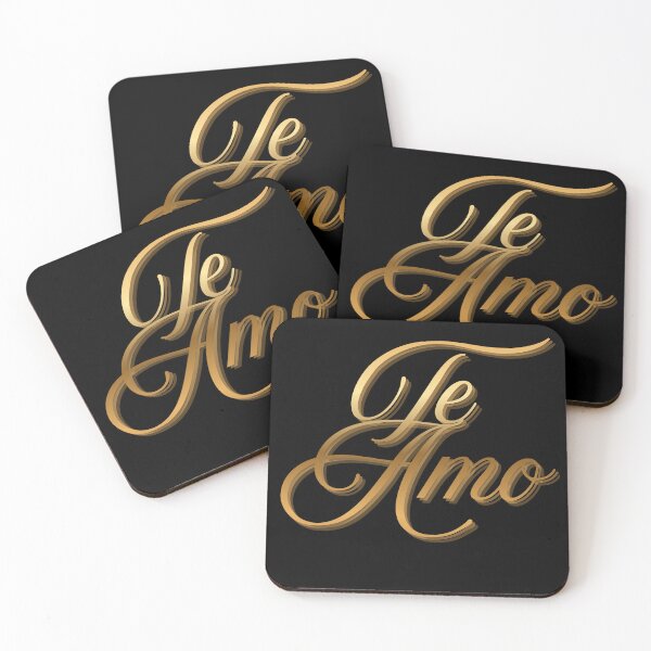Item preview, Te Amo | Elegant Gold Script Romantic Design designed and sold by KrisBee Presents Dot Fun.
