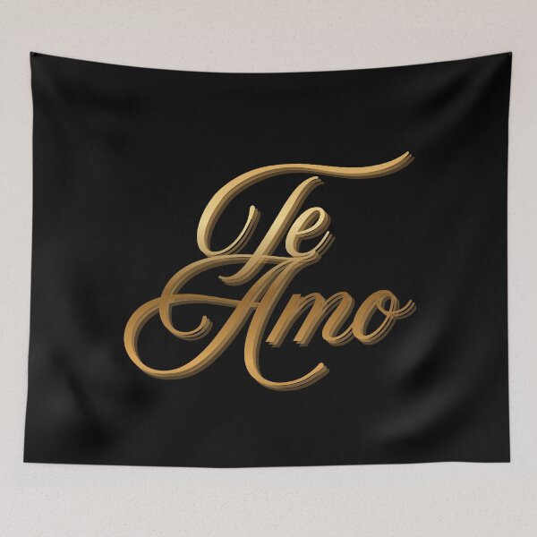 Item preview, Te Amo | Elegant Gold Script Romantic Design designed and sold by KrisBee Presents Dot Fun.