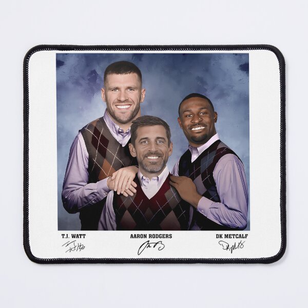 Item preview, Aaron Rodgers Dk Metcalf T.J. Watt Football designed and sold by Yocca.