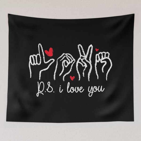 Item preview, ASL PS I Love You American Sign Language Hand Signs Valentine Gift designed and sold by Nannythenimfa.