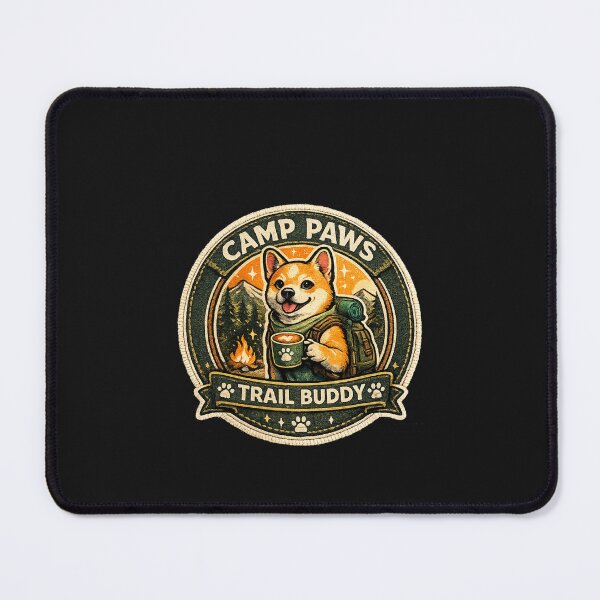 Item preview, Trail Buddy Shiba Inu Camping Patch designed and sold by KylianStoreMx.