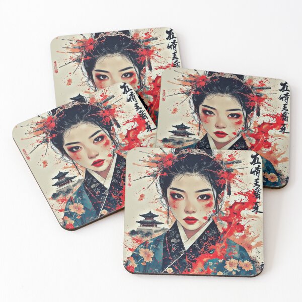 Item preview, Crimson Beauty | Asian Ink Artwork designed and sold by Neer arts.