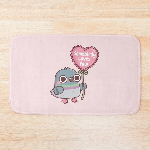 Item preview, Cute Pigeon With Heart Balloon Somebirdy Loves You designed and sold by rustydoodle.