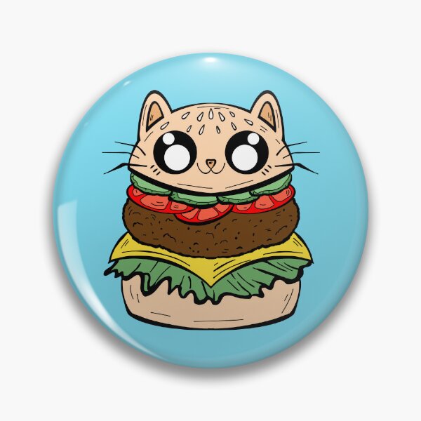 Item preview, Cat burger With blue background  designed and sold by missmann.