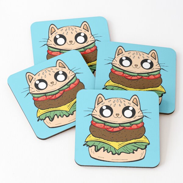 Item preview, Cat burger With blue background  designed and sold by missmann.
