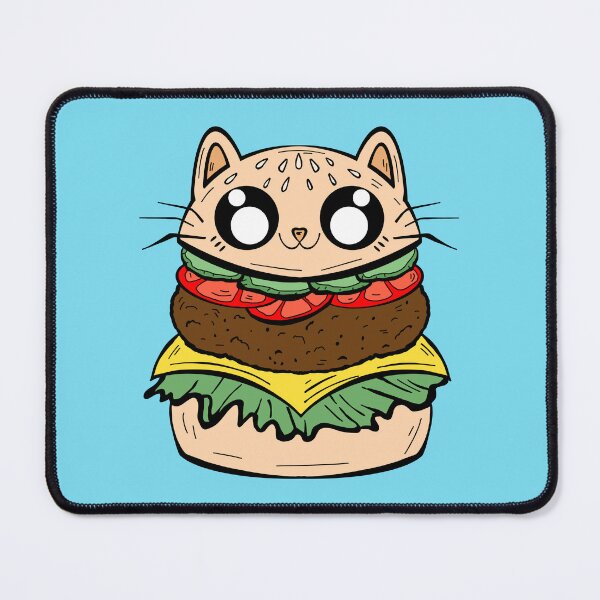 Item preview, Cat burger With blue background designed and sold by missmann.