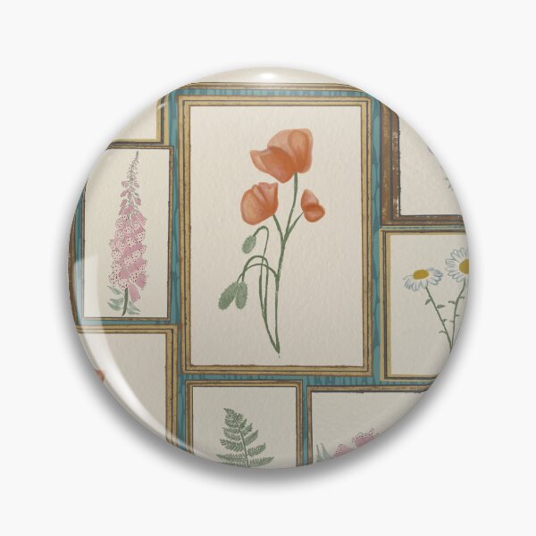 Item preview, Vintage Wildflower Botanical Collage - Antique Garden Plates designed and sold by holu_designs.