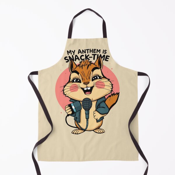 Item preview, My Anthem Is Snack-Time — Funny Punk Squirrel Holding Microphone Cartoon designed and sold by Amplify-n-Co.