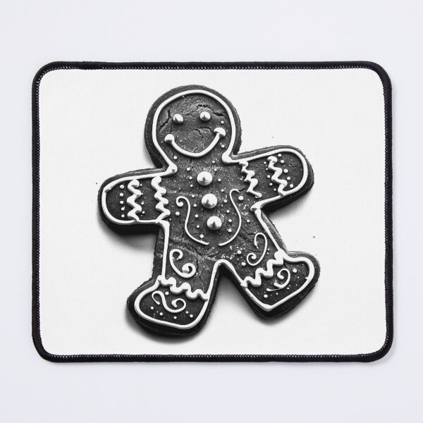 Item preview, Gingerbread Man Cookie – Black and White Christmas Illustration designed and sold by inkoutninja.