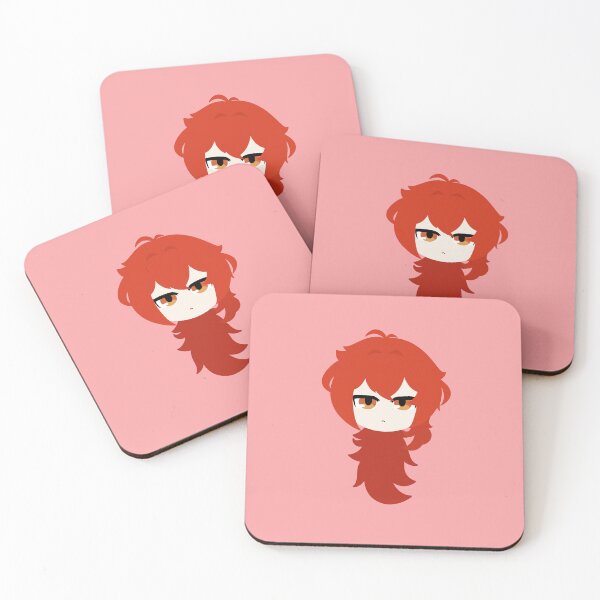 Item preview, Lineless Diluc Genshin Impact Chibi designed and sold by MozzyElla.