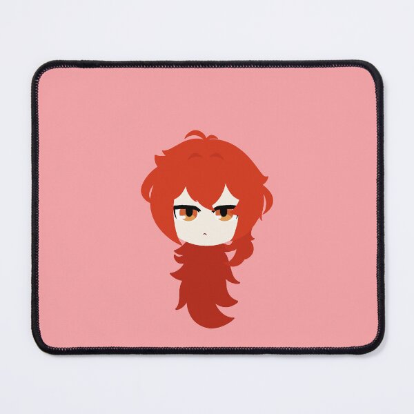 Item preview, Lineless Diluc Genshin Impact Chibi designed and sold by MozzyElla.