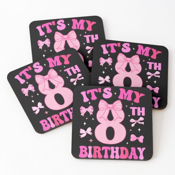 Item preview, It's My 8th Birthday Pink Coquette Bow Girl Aesthetic Ribbon Birthday designed and sold by DienesAngele.