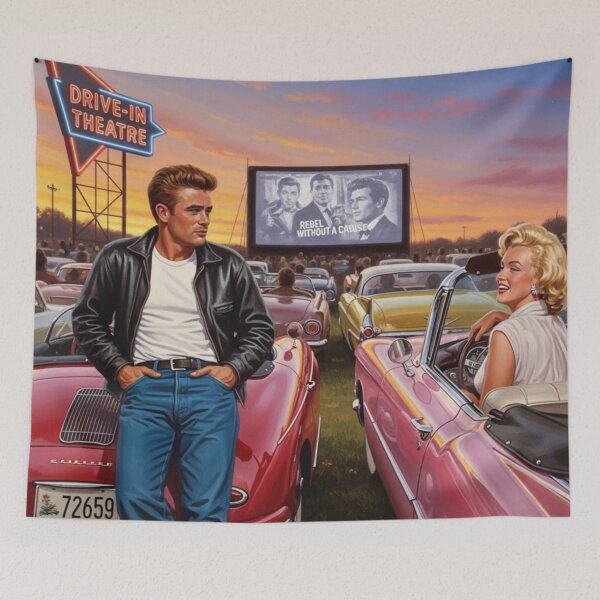 Item preview, Drive-In Dreams: Iconic Hollywood Sunset Cinema Art designed and sold by Art's Diner.